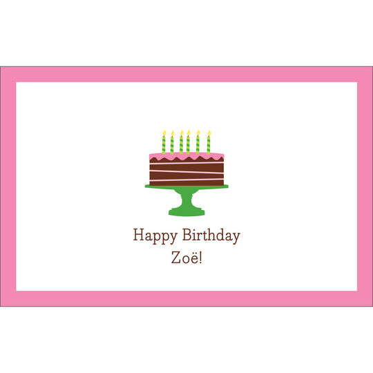 Pink Birthday Cake Placemats